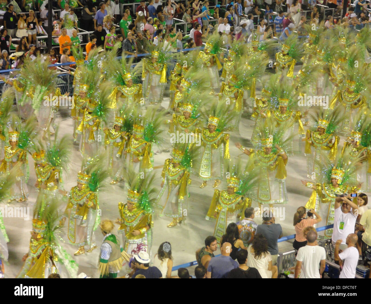 Carnival floats and dancers at the Sambadromo, Rio de Janeiro Stock Photo