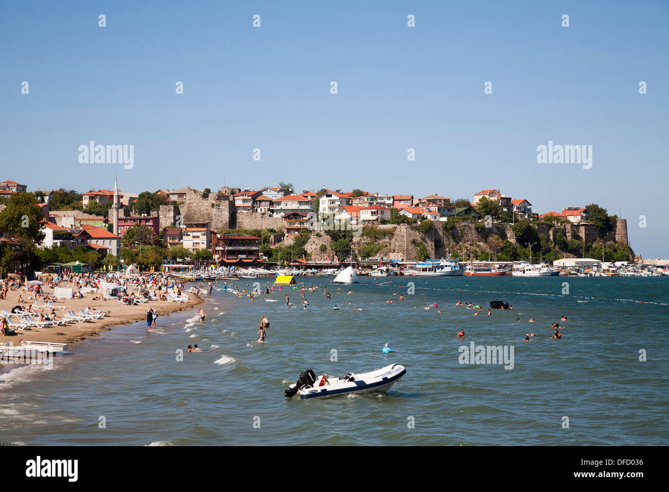 beach, amasra, black sea, turkey, asia Stock Photo