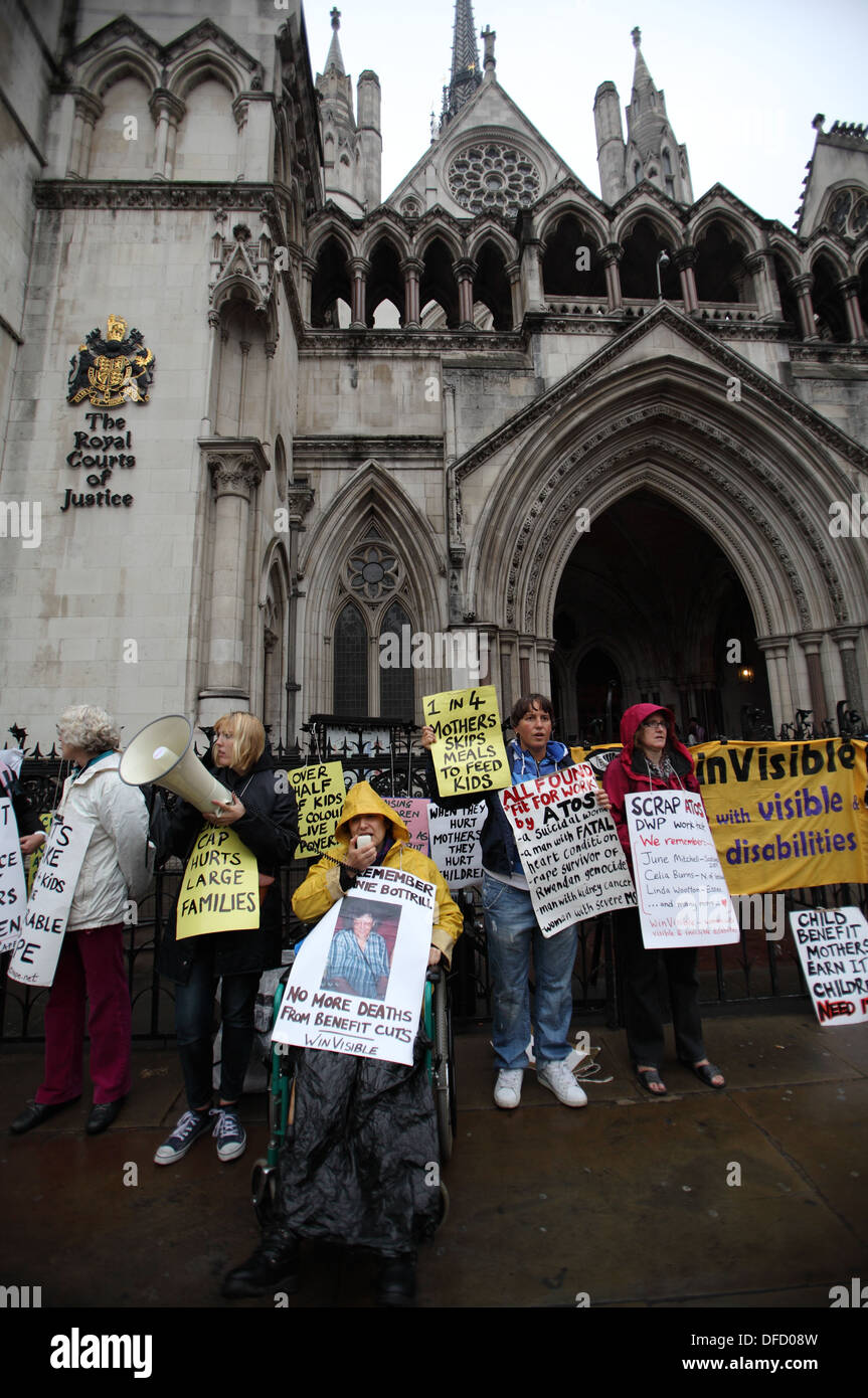 Protestors Against The Cuts And Bedroom Tax Outside The High