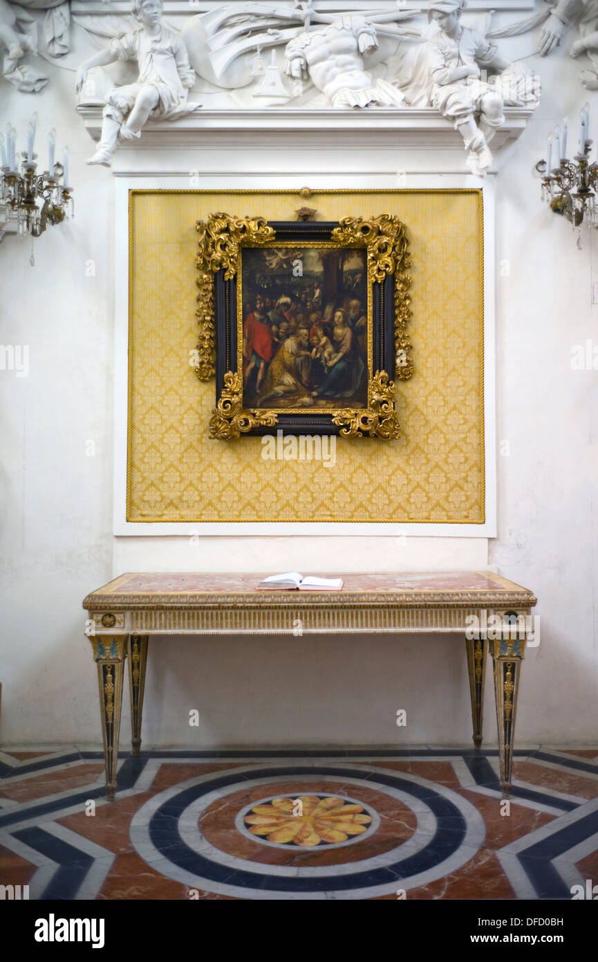 The interior of the Oratorio del Rosario di Santa Cita created by