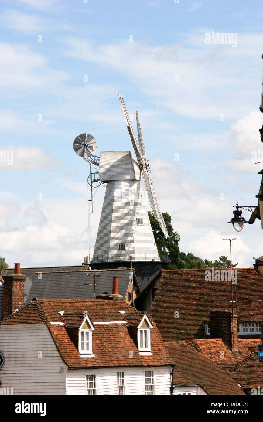 Union Mill on skyline Cranbrook Kent England UK Stock Photo - Alamy