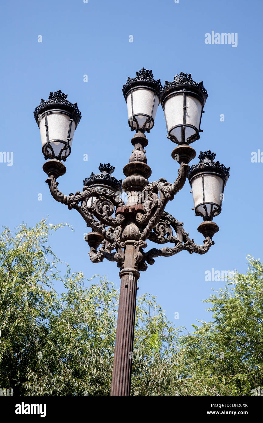 Ornate street light in Toledo Spain Stock Photo