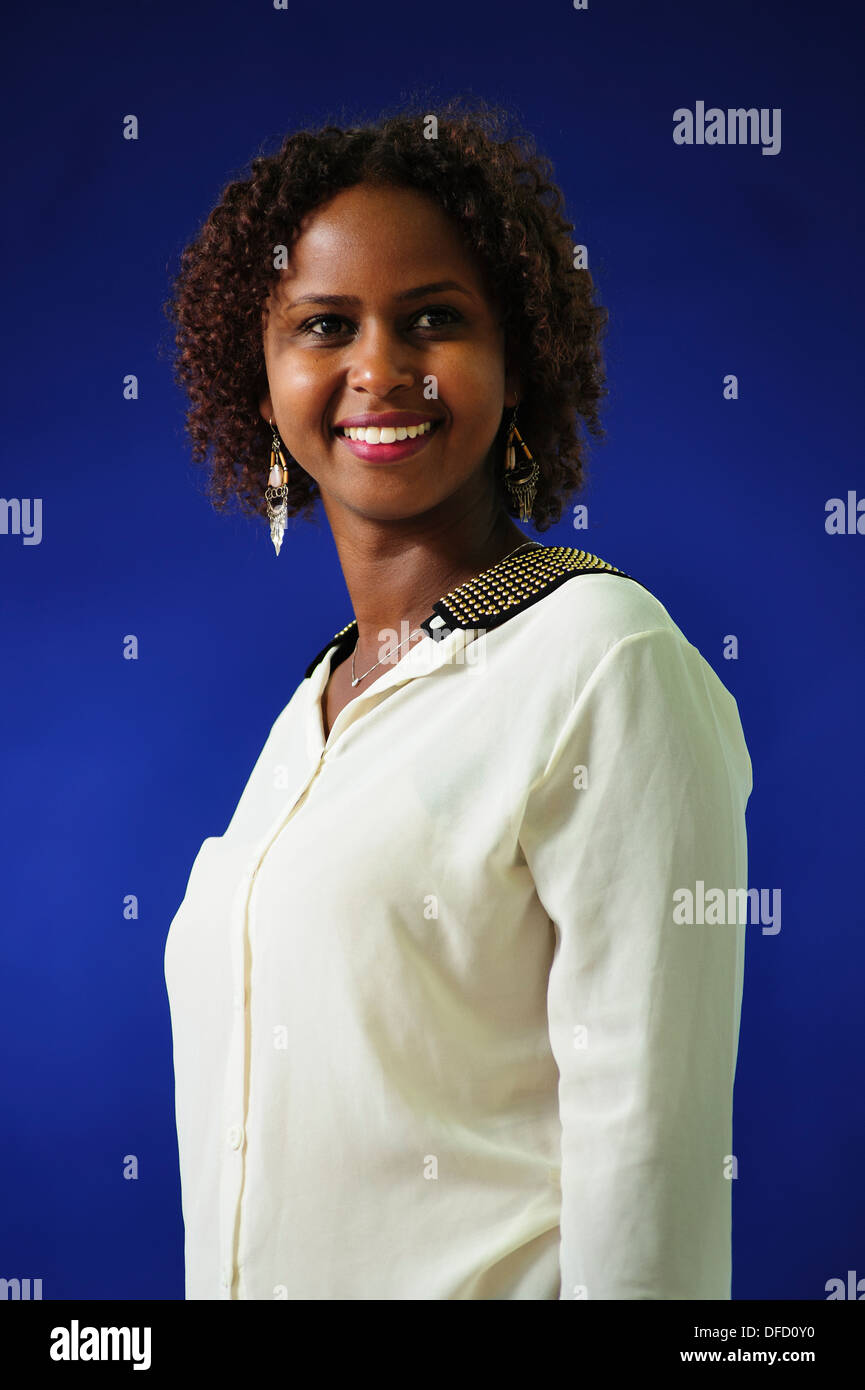 Nadifa Mohamed, Somali-British novelist, attending the Edinburgh International Book Festival, Saturday 17th August 2013. Stock Photo