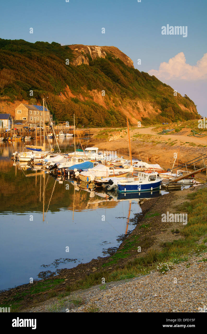UK,Devon,Axmouth Harbour & Haven Cliff Stock Photo
