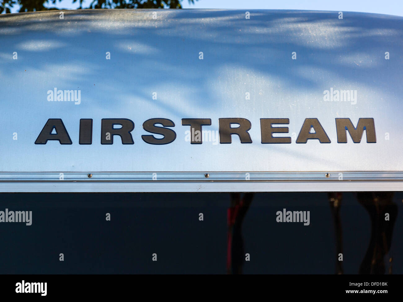 Logo on an Airstream trailer, USA Stock Photo