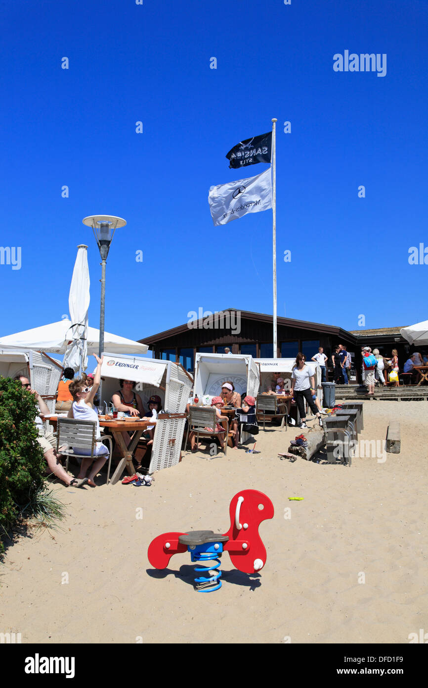 Beach Restaurant SANSIBAR near Rantum, Sylt Island, Schleswig-Holstein, Germany Stock Photo