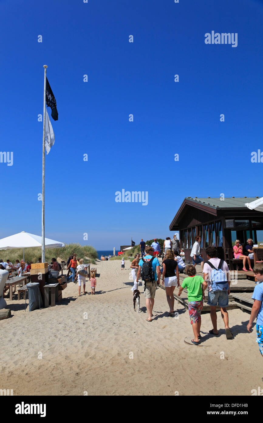 Way to the Beach at Restaurant SANSIBAR near Rantum, Sylt Island, Schleswig-Holstein, Germany Stock Photo