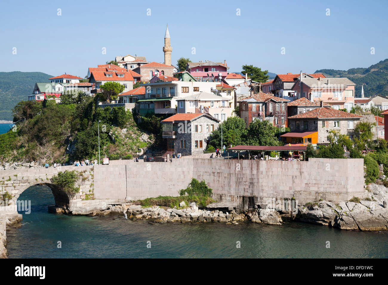 ancient walls and citadel, amasra, black sea, turkey, asia Stock Photo