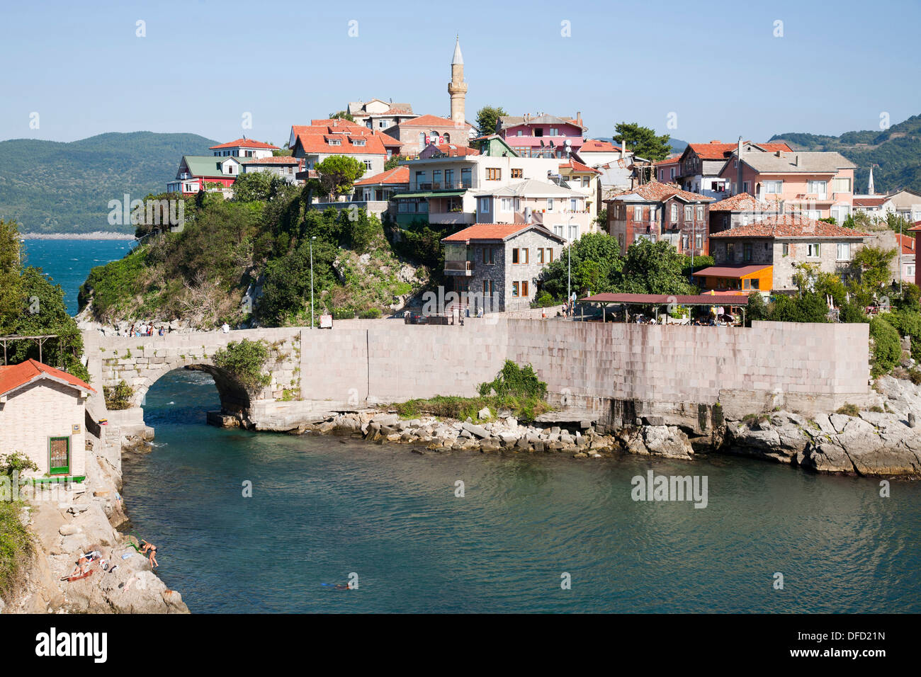 ancient walls and citadel, amasra, black sea, turkey, asia Stock Photo