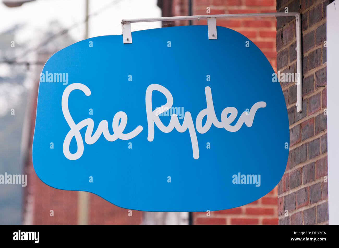 Sue Ryder Charity Shop Sign UK Charities Stock Photo