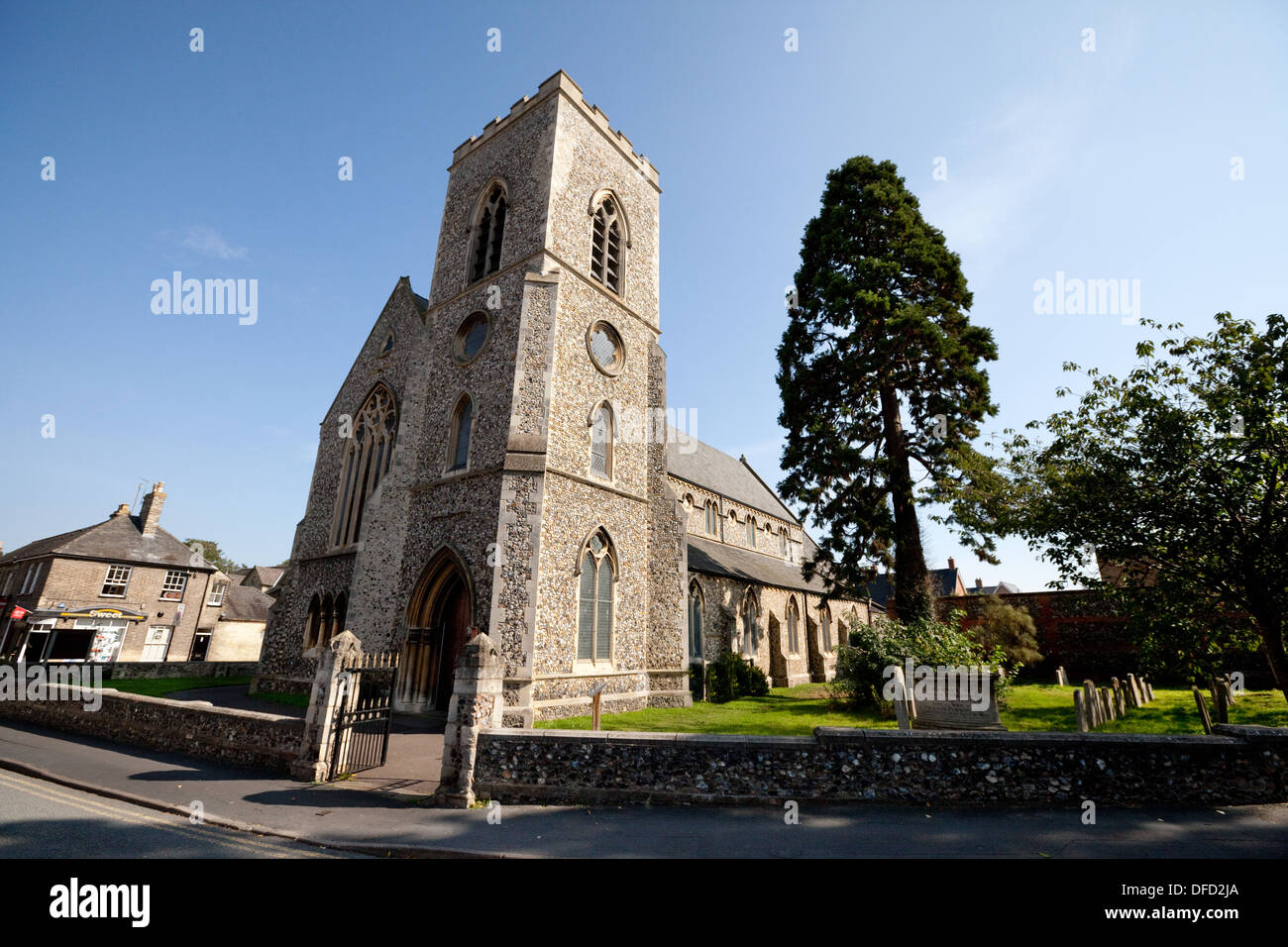 All Saints Church, the local anglican church, Newmarket town centre ...