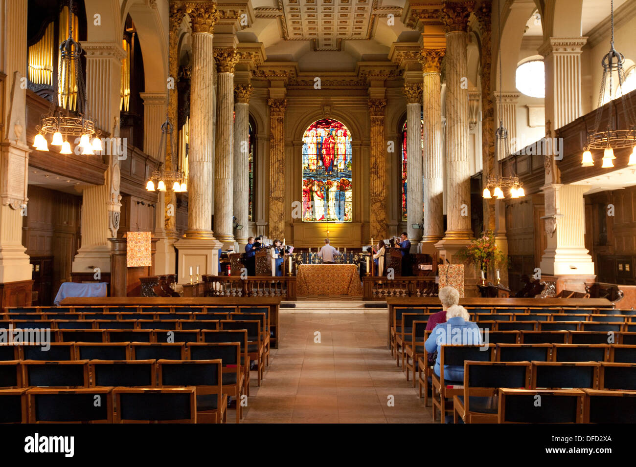 Interior, Birmingham Cathedral ( St Philips), Birmingham, England UK Stock Photo