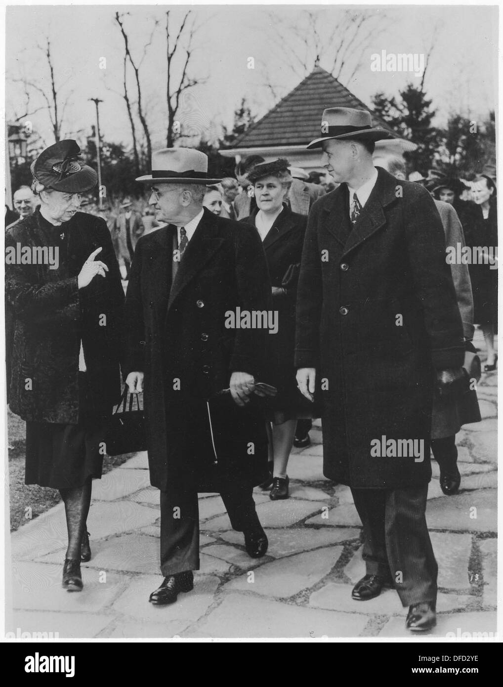 Eleanor Roosevelt and Truman in Hyde Park, New York 196761 Stock Photo