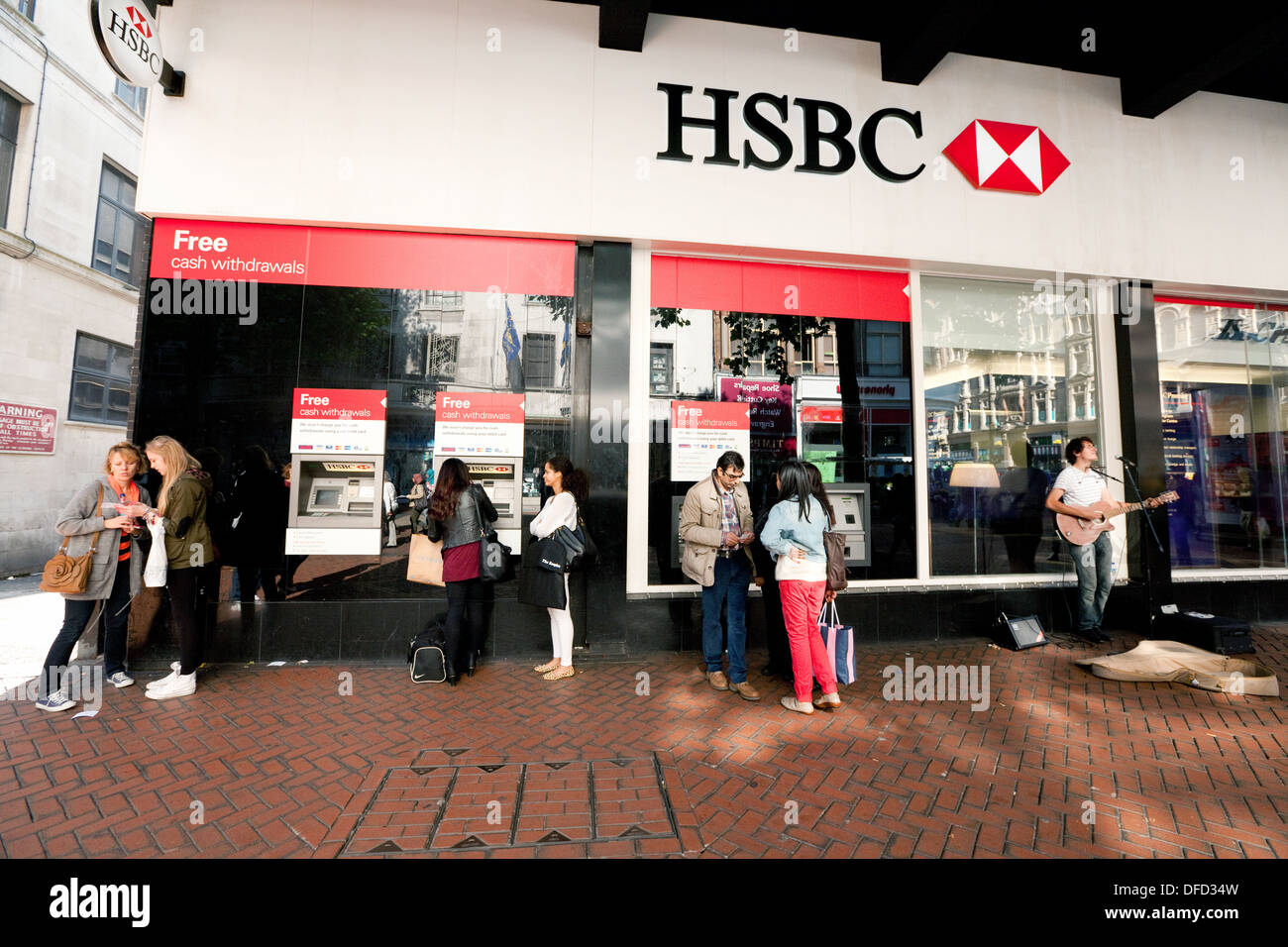 HSBC Bank, New Street, Birmingham Branch, Birmingham England UK Stock Photo