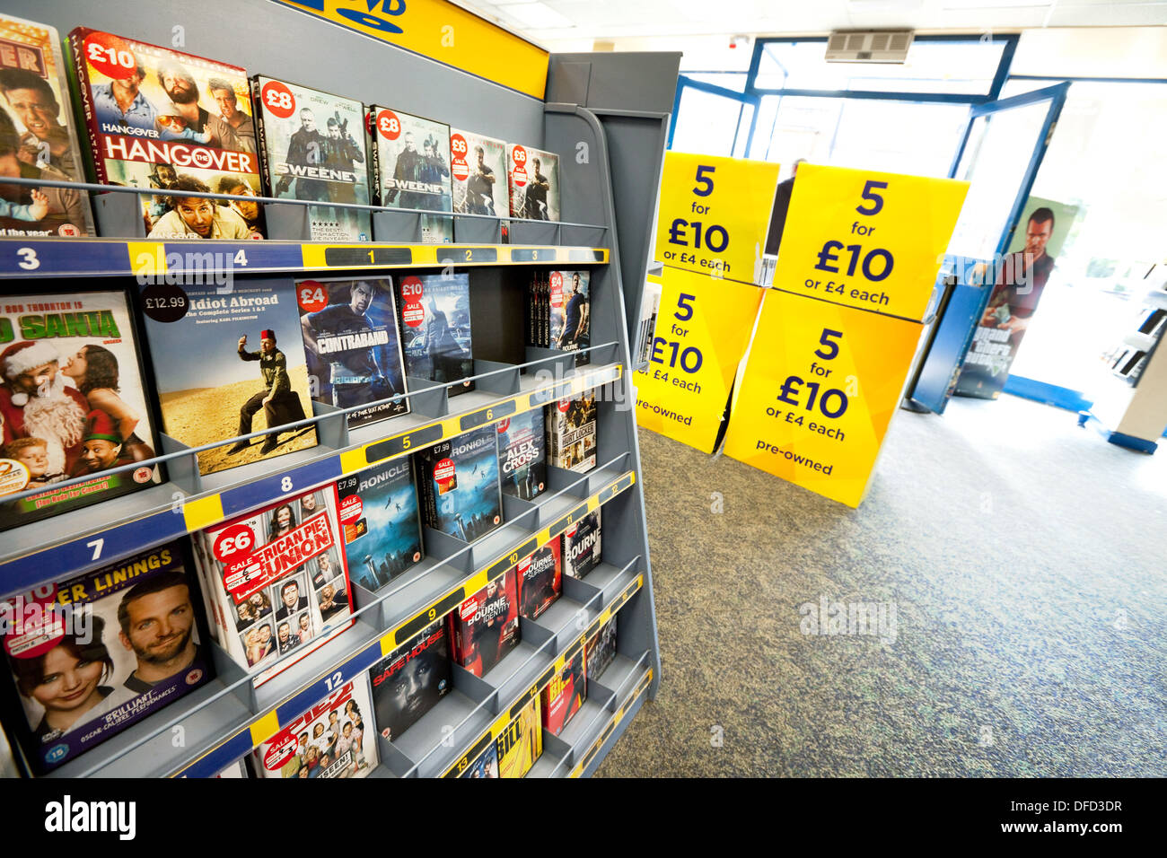 Second hand DVDs for sale in a Blockbuster Video store, Suffolk, UK Stock  Photo - Alamy