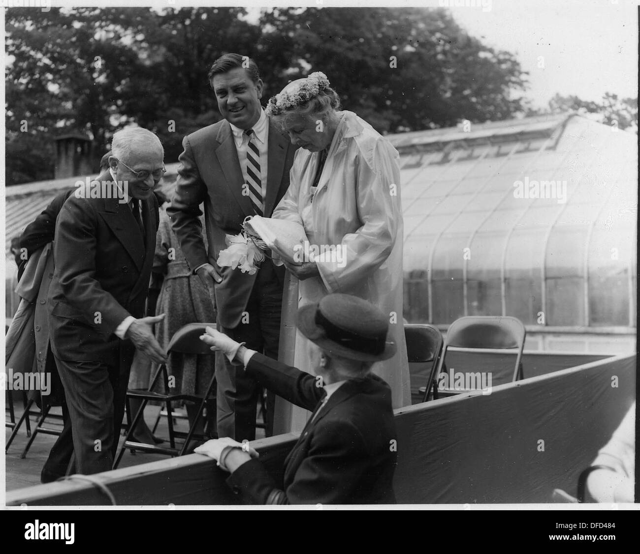 This photograph shows Eleanor Roosevelt with her son Franklin D ...