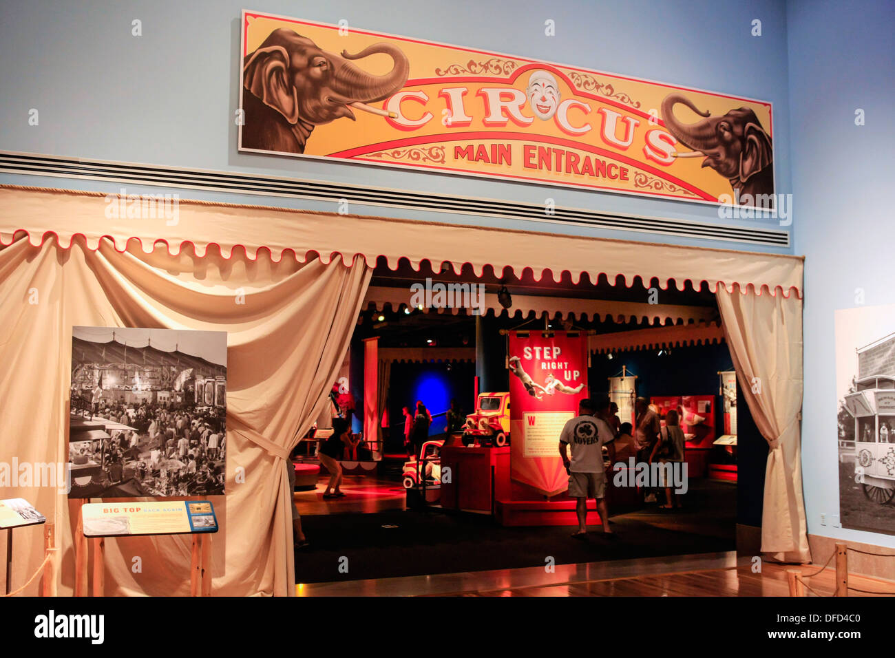 Displays inside the Ringling Circus Museum Sarasota Florida Stock Photo