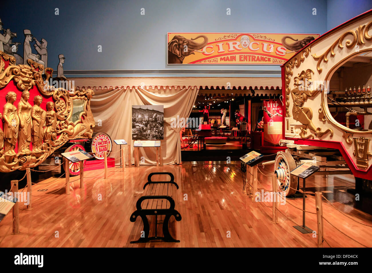 Displays inside the Ringling Circus Museum Sarasota Florida Stock Photo