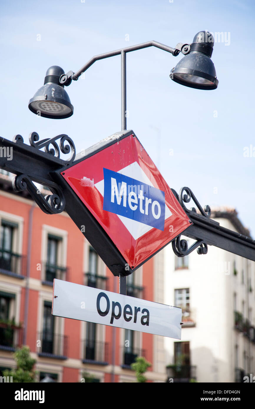 Opera House Metro in Madrid Spain españa Stock Photo Alamy