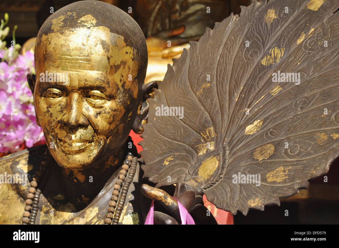 Chiang Mai (Thailand) an important monk´s statue at the Doi Suthep