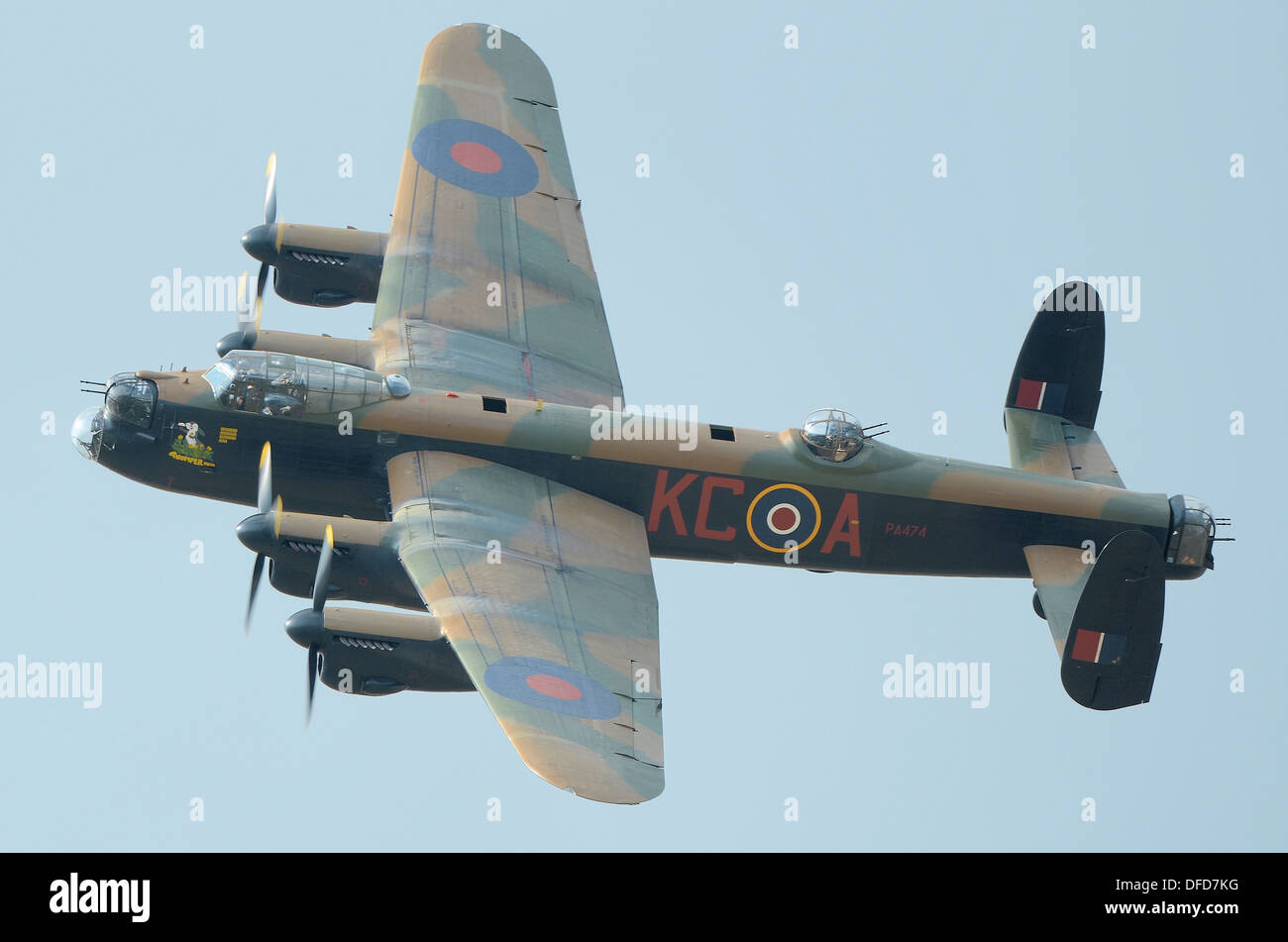Avro Lancaster of the Royal Air Force Battle of Britain Memorial Flight. Serial PA474 is flown by the RAF at airshows and for flypasts Stock Photo