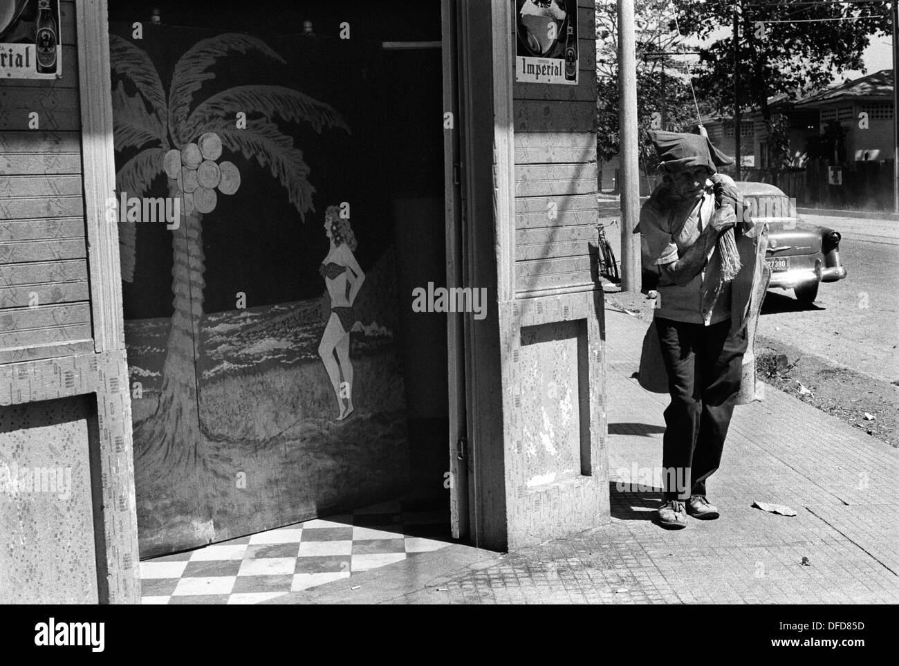 Puntarenas, entrance to bar. Costa Rica, Central America. 1973. 1970s  HOMER SYKES Stock Photo