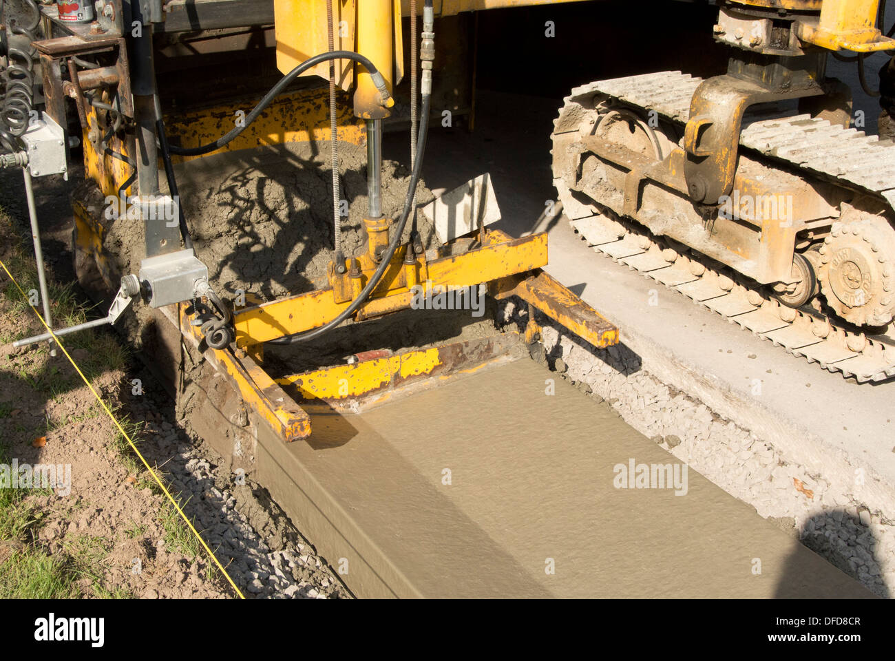 Road work in residential area Stock Photo Alamy