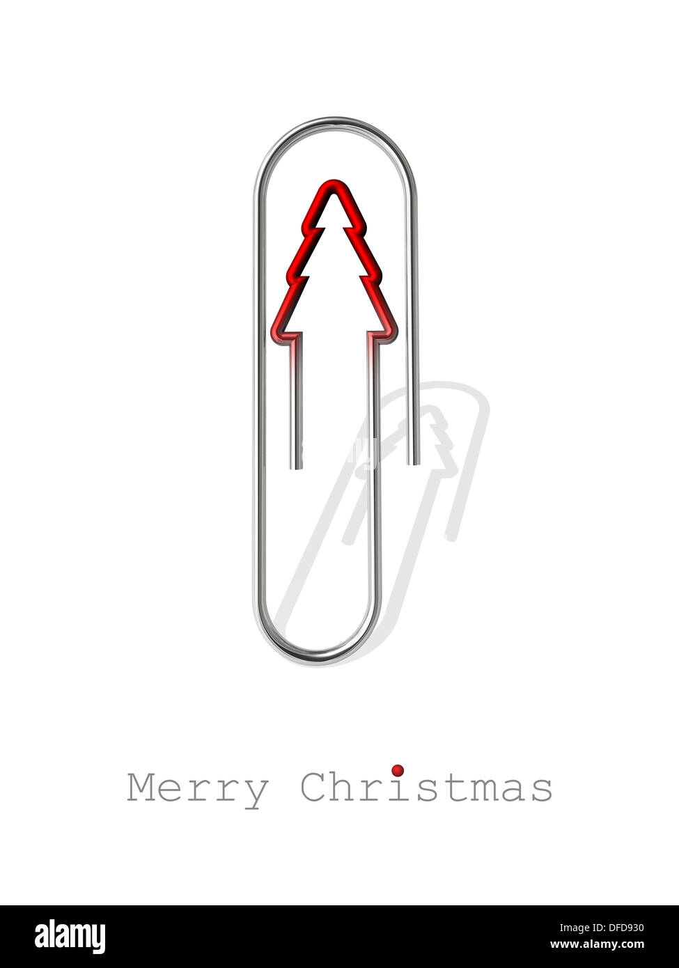 Paper clip from the Christmas tree Stock Photo