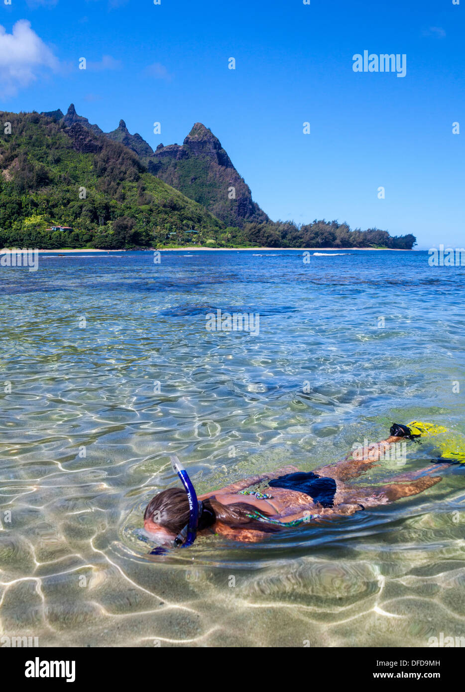 Female snorkeler on the beach hires stock photography and images Alamy