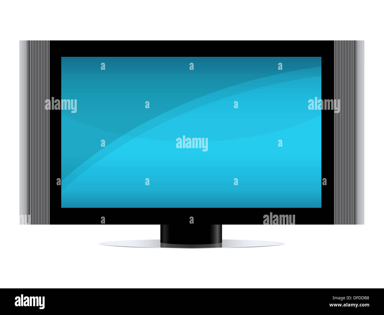 Modern Flat screen TV isolated over a white background. Vector EPS file