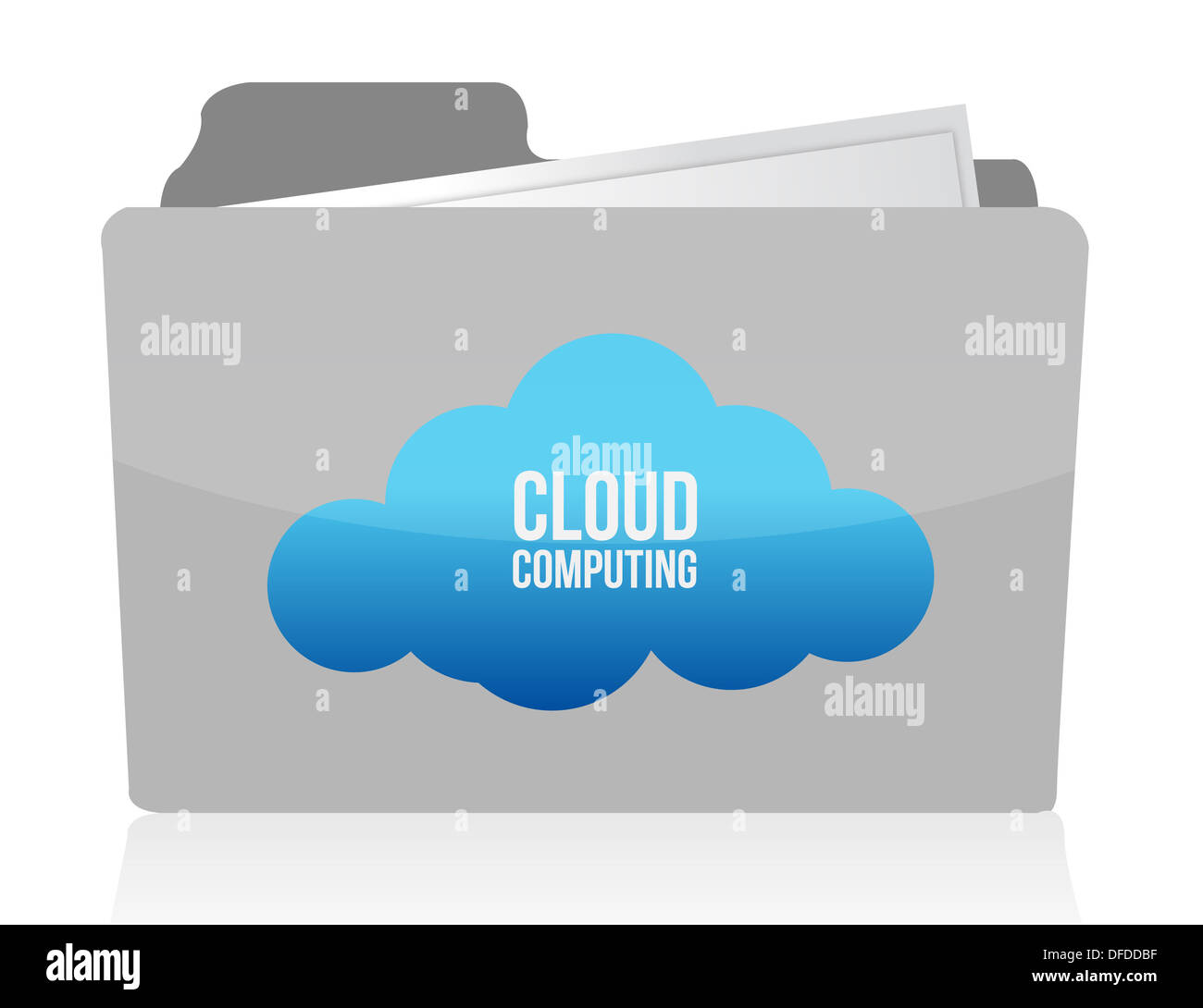 Cloud computing concept illustration design over white Stock Photo - Alamy