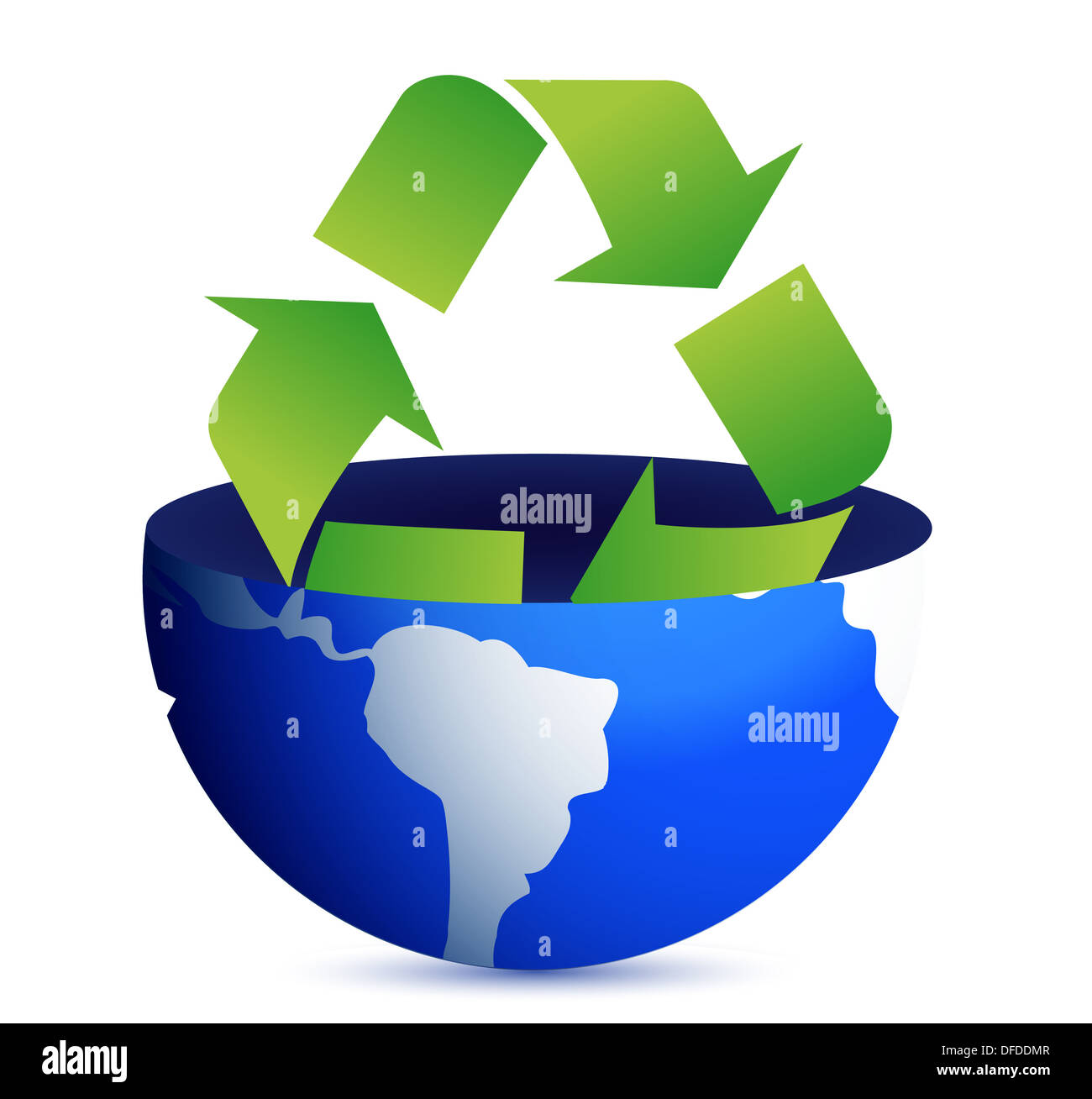 Green earth recycle concept illustration design Stock Photo Alamy