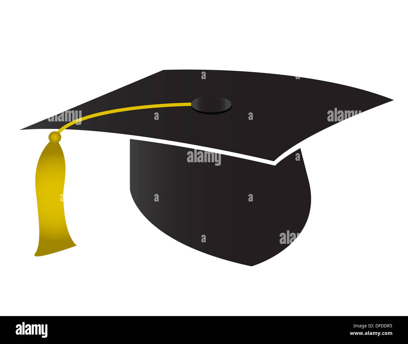 Graduation cap isolated on white background Stock Photo - Alamy