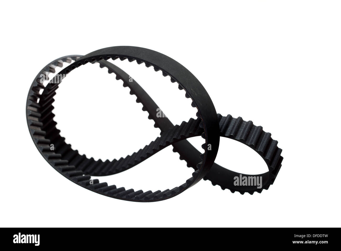belt car engine timing belt isolated on white background Stock Photo