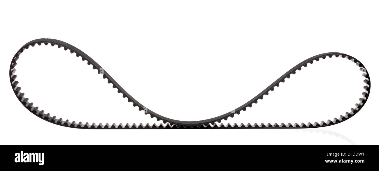 belt car engine timing belt isolated on white background Stock Photo