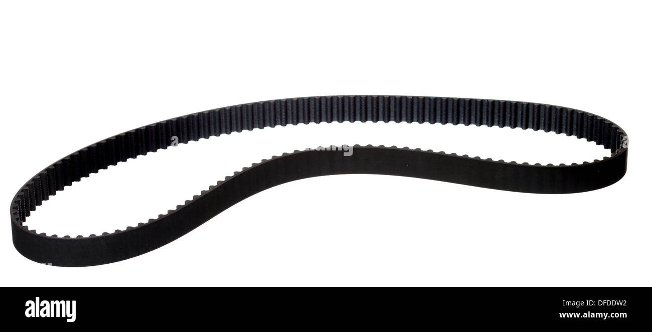 belt car engine timing belt isolated on white background Stock Photo