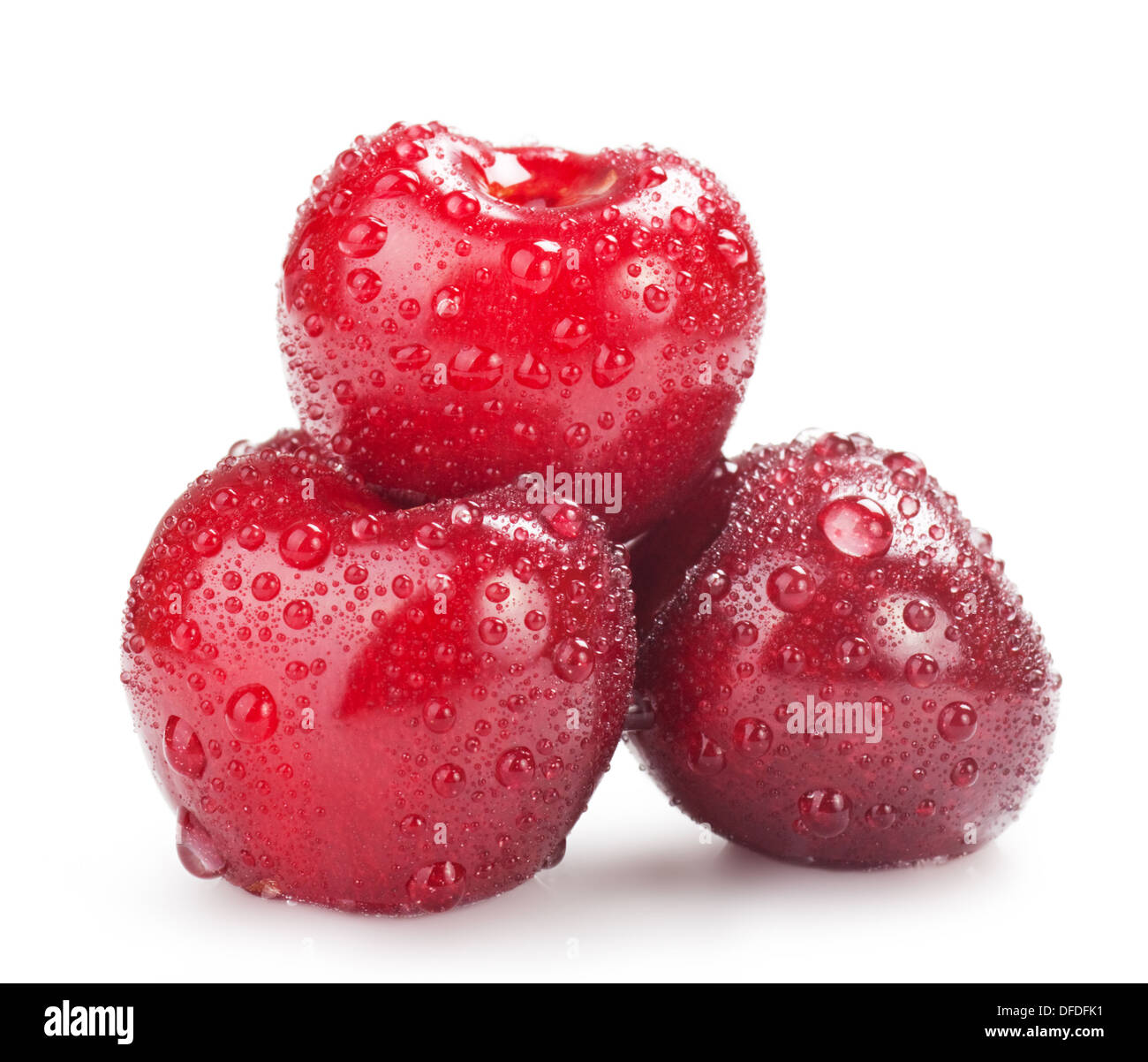 Sweet cherry isolated on white Stock Photo