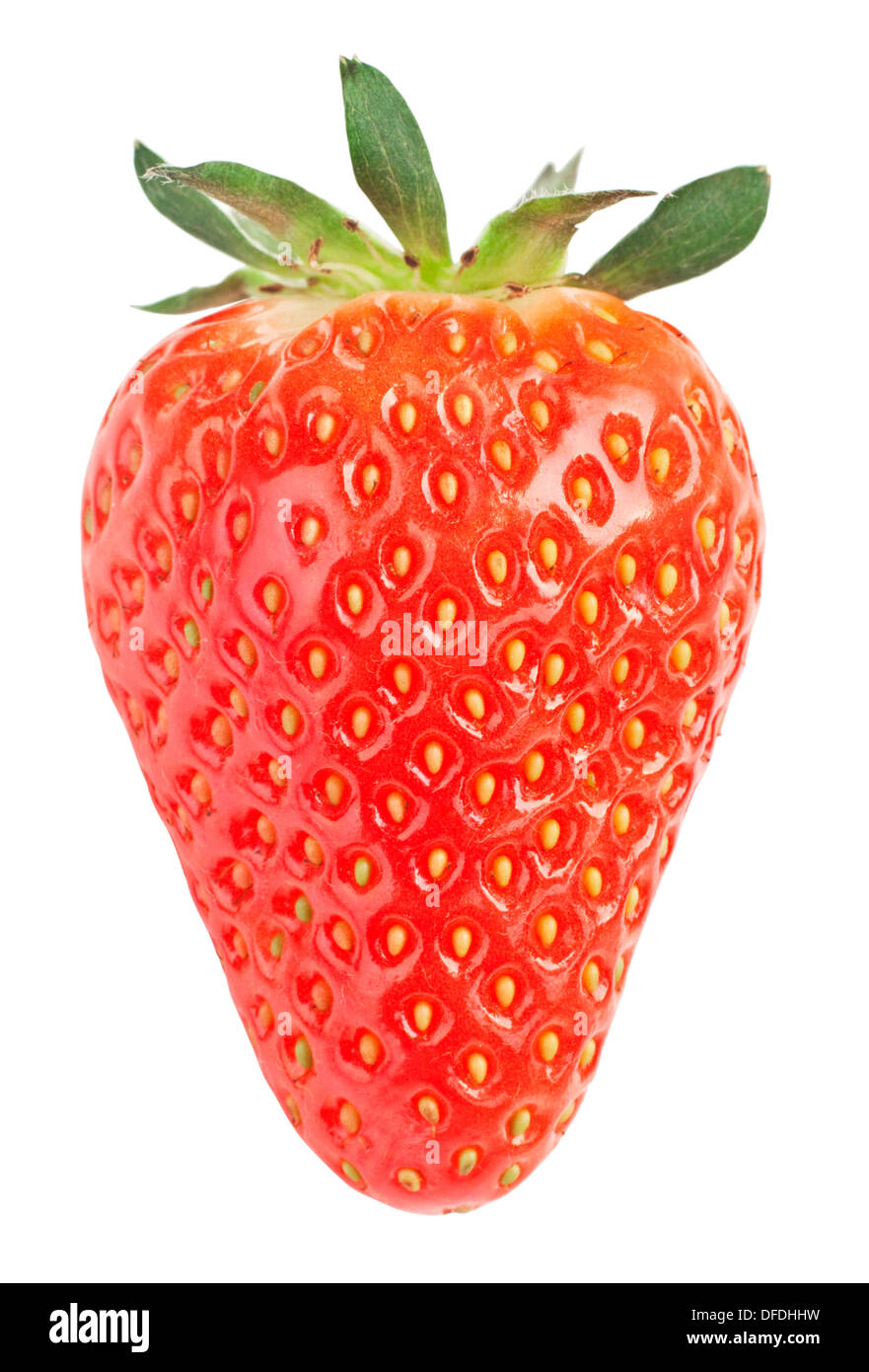 Fresh ripe strawberry on a white background Stock Photo - Alamy