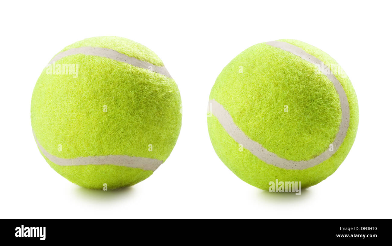 Tennis ball on the white background Stock Photo