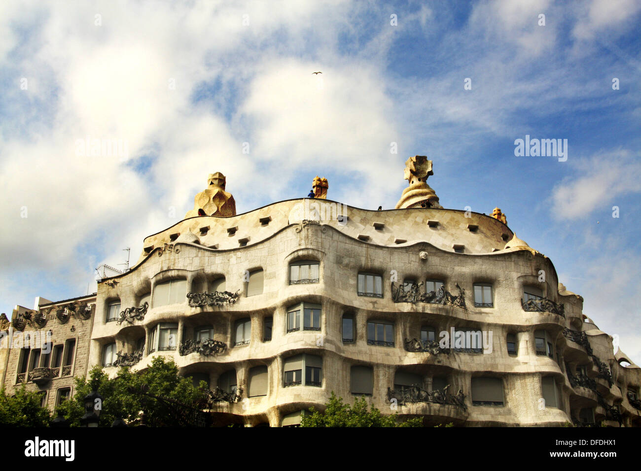 Mila House (aka La Pedrera) in Passeig de Gracia, Barcelona. Catalonia