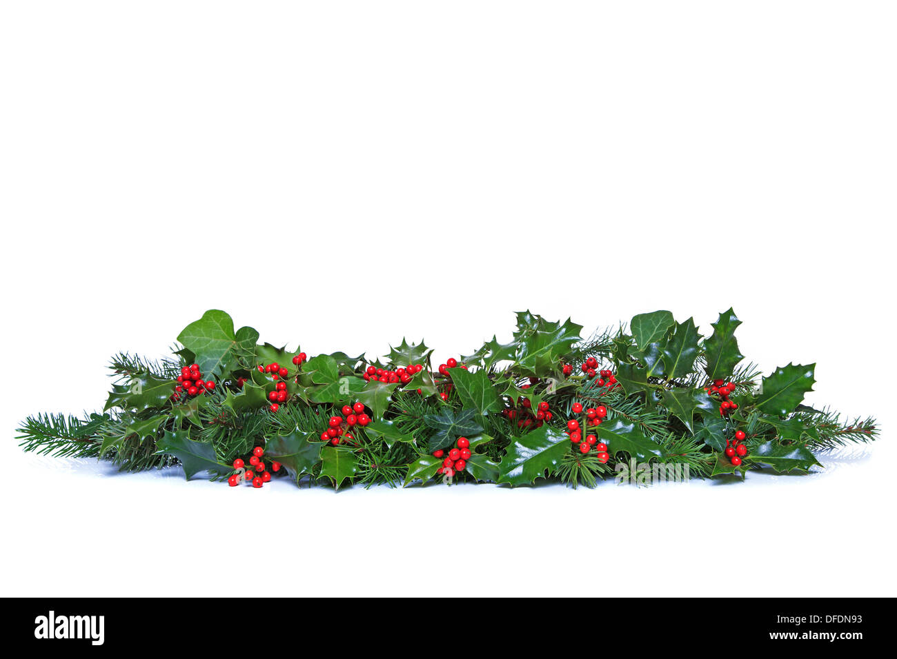 A traditional Christmas garland Stock Photo
