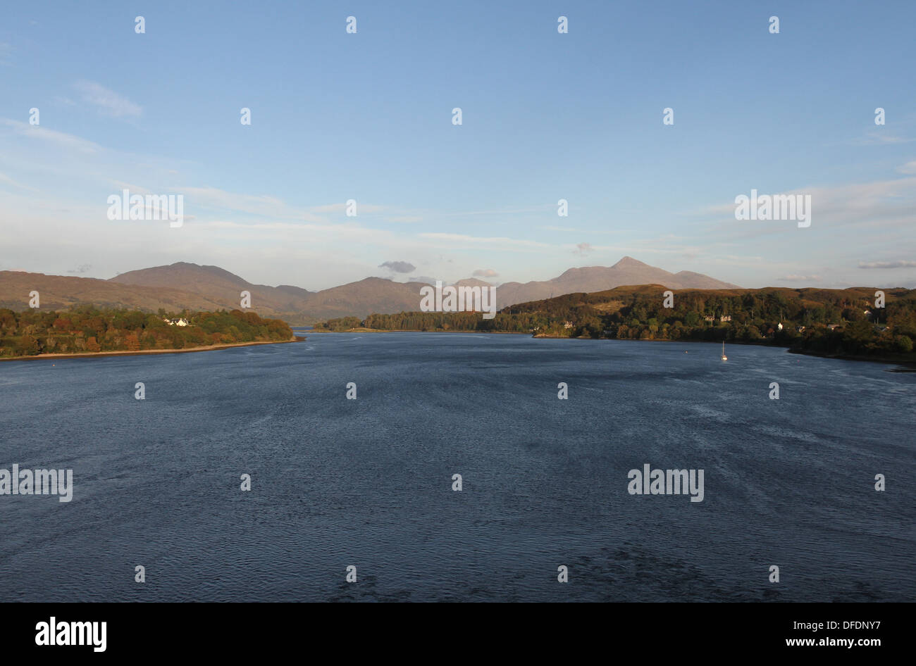 Loch Etive viewed from Connel Bridge Scotland September 2013 Stock ...