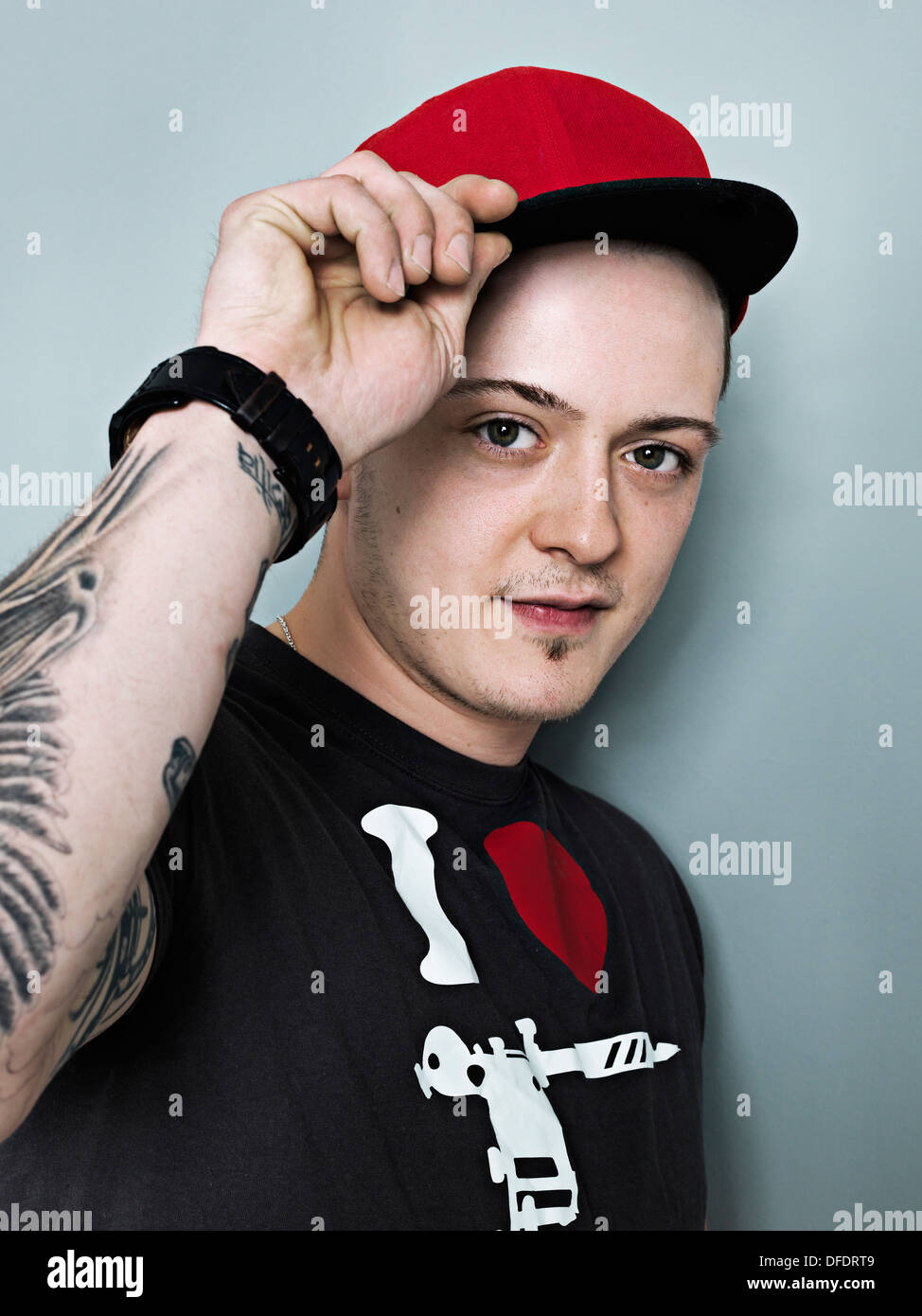 Tattoos head man hi-res stock photography and images - Alamy