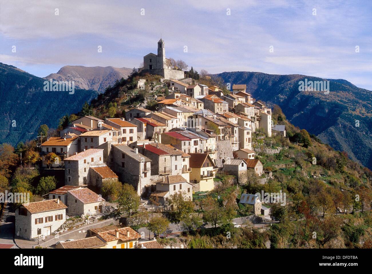 The perched village of Ilonse Vallee de la Tinee Alpes-MAritimes 06 ...