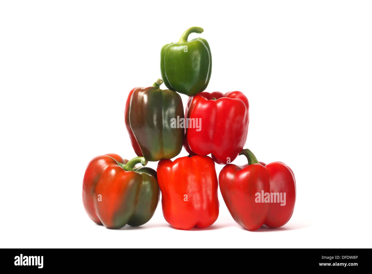 Red and Green Bell Peppers Stock Photo - Alamy