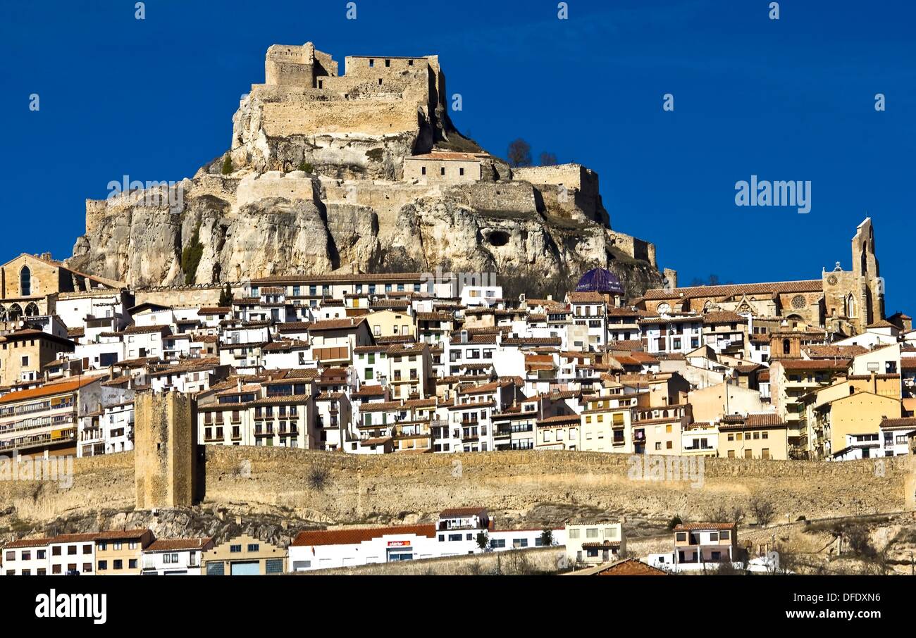 Morella Castle Els Ports Castellon province Comunidad Stock Photo