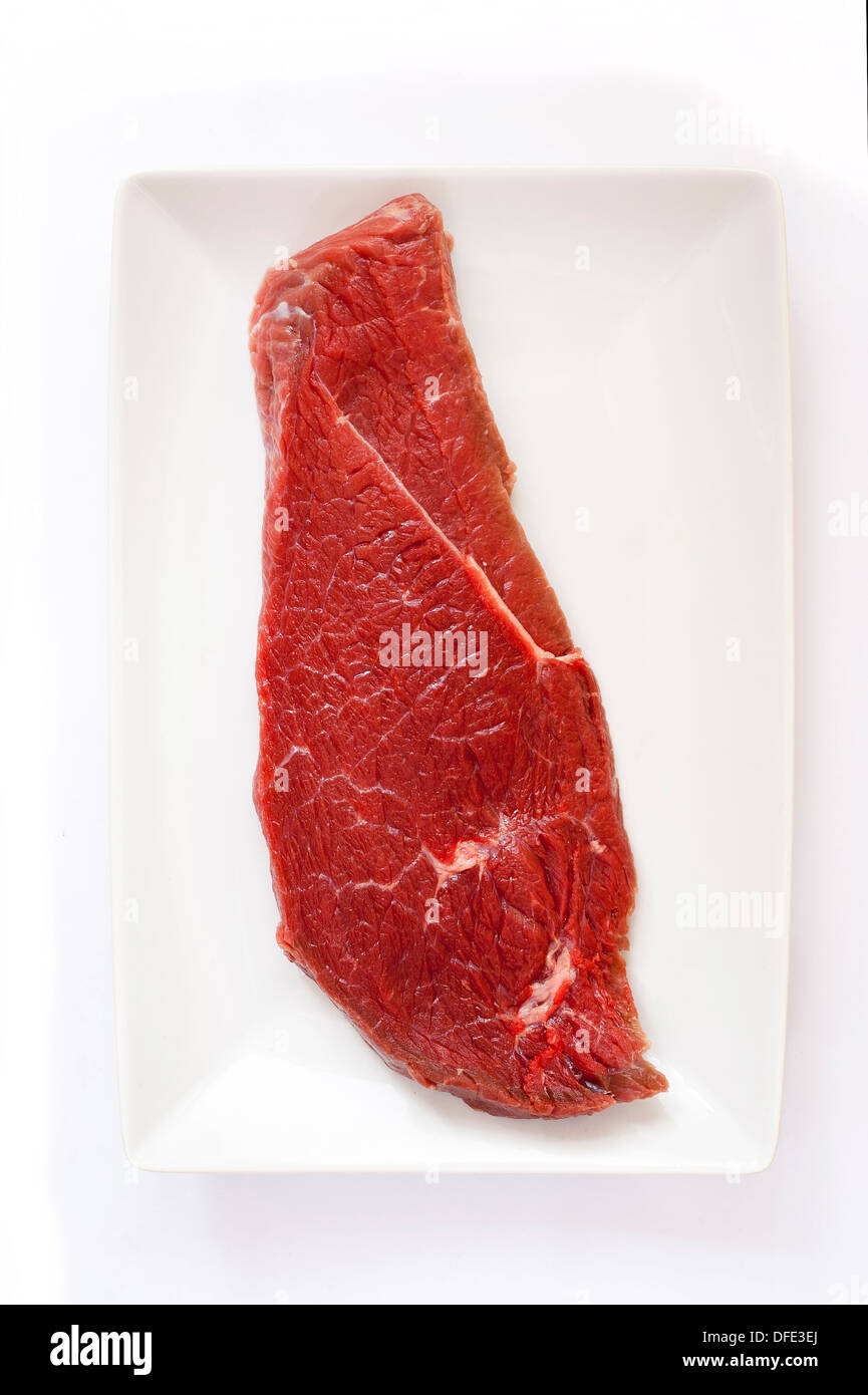 slice of raw beef Stock Photo