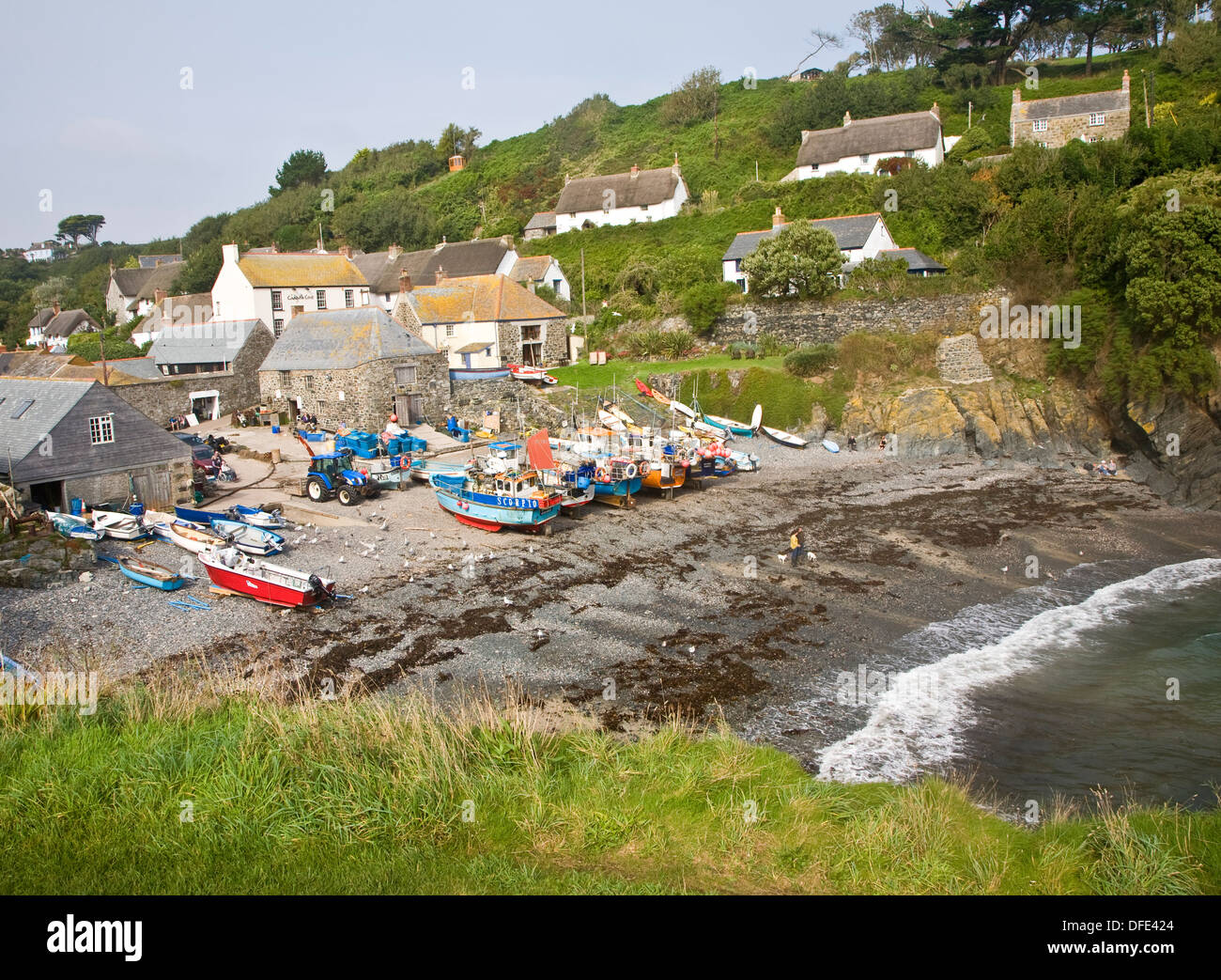 Cadgwith Cove Cornwall England Stock Photo Alamy