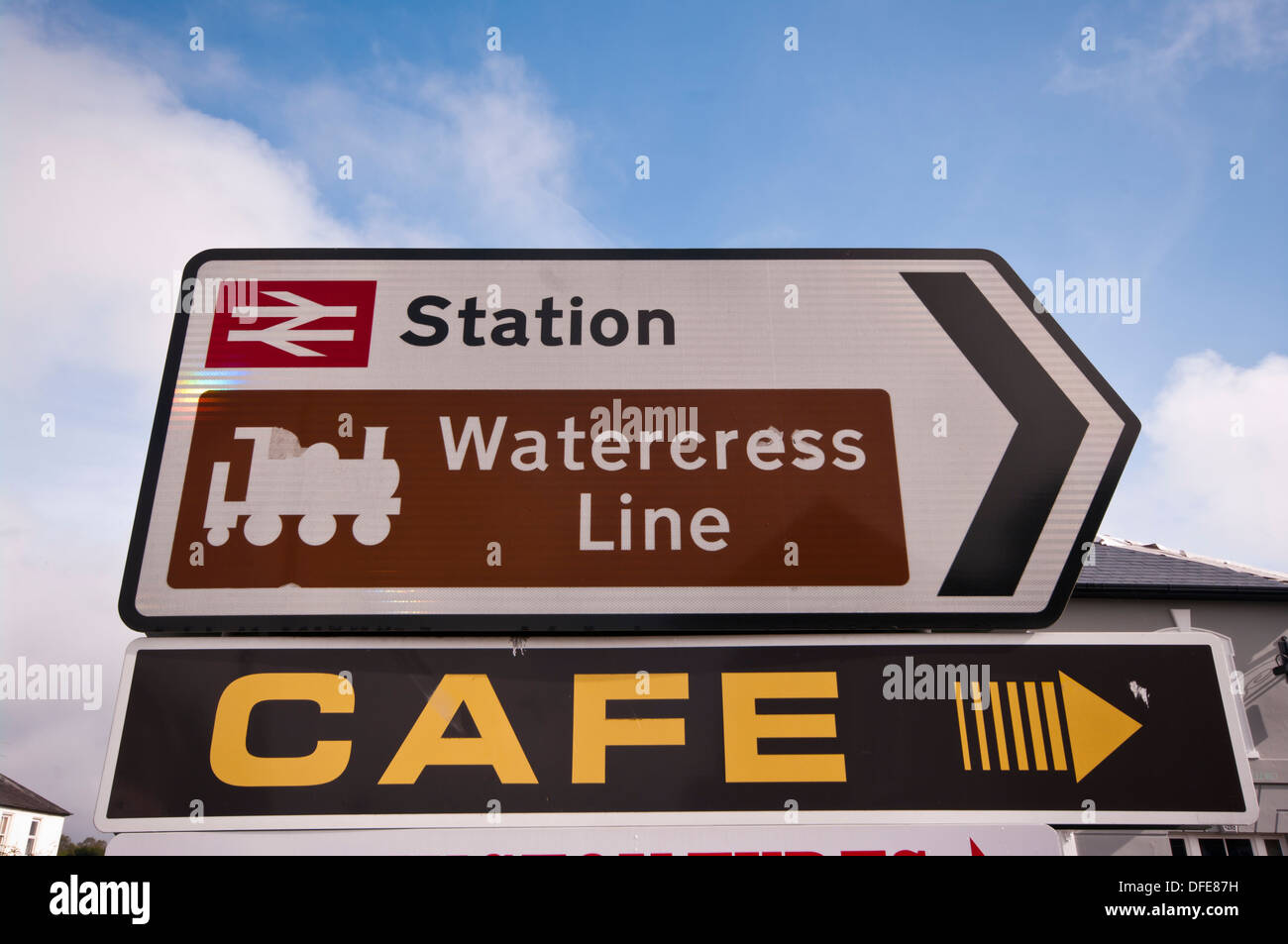 The Watercress Line Railway Sign at Alton Hampshire England UK Stock Photo