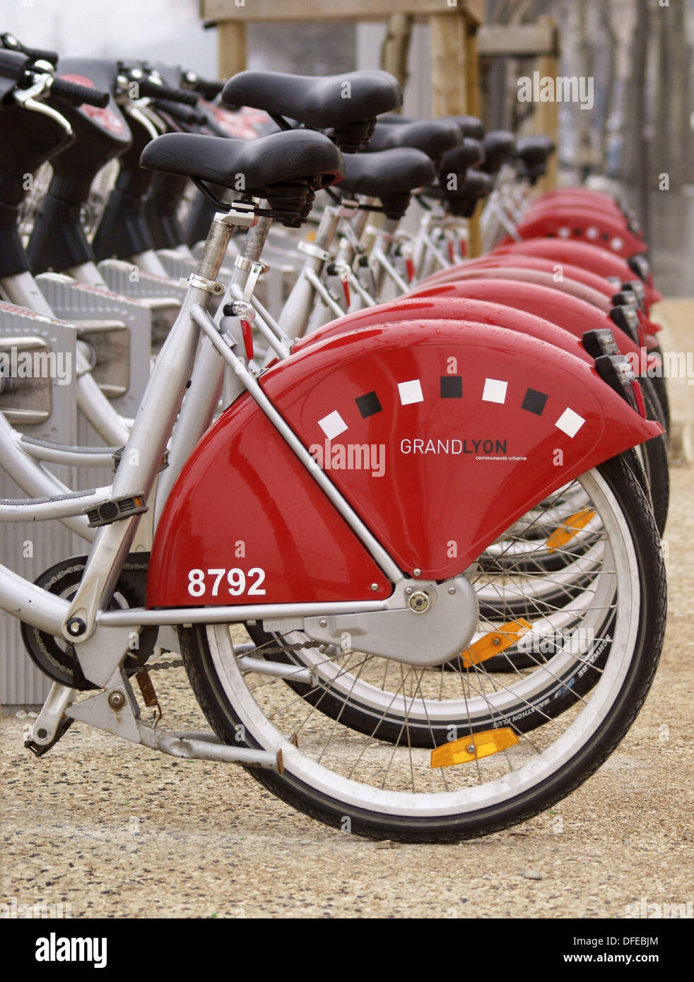 Public bicycle rental programme, Lyon, France Stock Photo Alamy